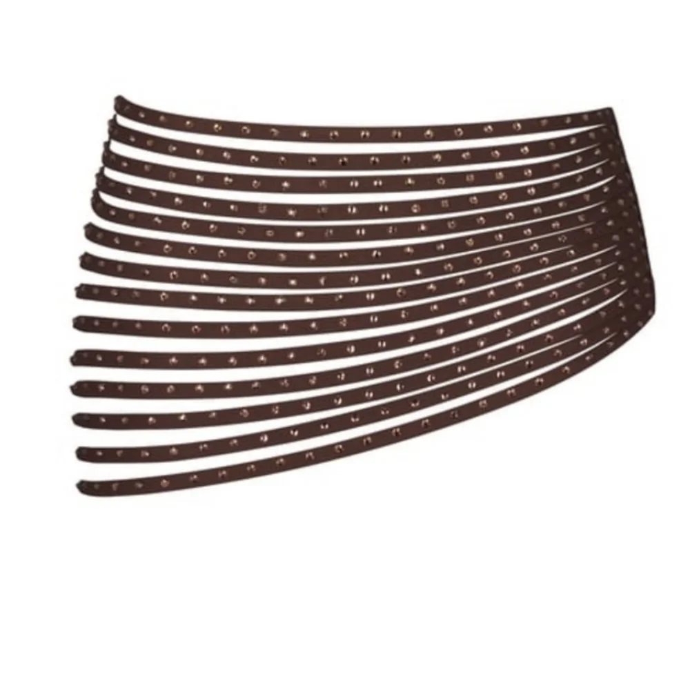 NWT SKIMS RHINESTONE SWIM STRAPPY SKIRT IN COCOA